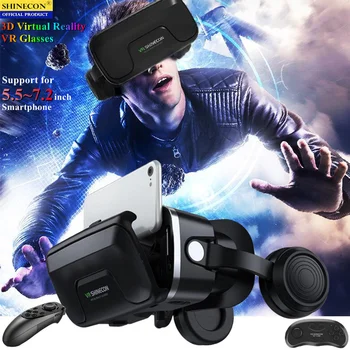 Originalna Kutija za Naočale za Virtualnu stvarnost VR Hi-Fi Stereo 3D Video i Igre Google Cardboard Slušalice Kaciga za Mobilni telefon Max 7,2 