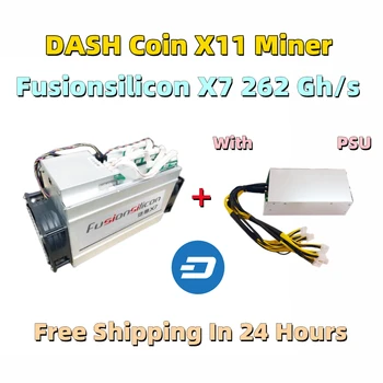 Na raspolaganju b/DASH Coin Miner Fusionsilicon X7 262G X11 Asic Miner (sa napajanjem) bolje nego Antminer D5 D7 D9 1234G STU U6 420G Slika