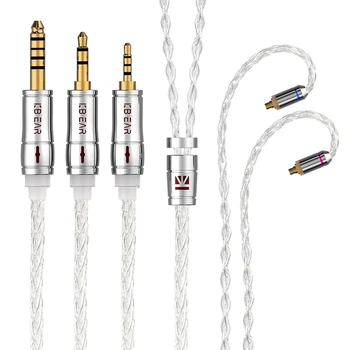 KBEAR Limpid Pro 8 core Od Čistog Srebra Hi-Fi Žični Kabel Za Slušalice Slušalice Priključak za Slušalice Za KBEAR KS1 KS2 Lark KZ IEMS Slika