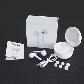 Bežične slušalice TWS osjetljiv na dodir, slušalice TW40, prave bežične Bluetooth slušalice IPX5, stereo sportska igraonica za slušalice Slika