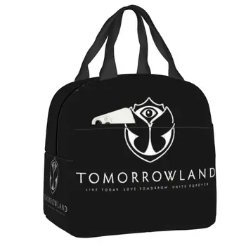 Tomorrowland Usamljena torba za ланча za žene, vodootporan термоохладитель, kutija za Bento, ured, Izlete, putovanja Slika