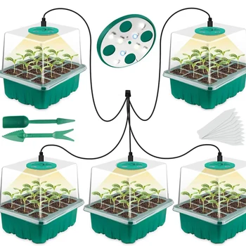 Lampa za uzgoj s тазиком za sadnice, inteligentni ladica za sadnica na 12 rupa, lampa za sadnju biljaka u zatvorenom prostoru Slika