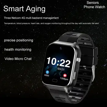 Uplatite revoluciju u brizi za starije ljude, s pomoću naše sati-4G smartphone - GPS praćenje otkucaja srca i krvnog tlaka u jednom uređaju Slika