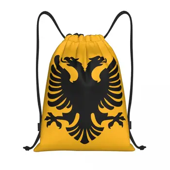 Zastava Albanije Orao Ruksak na tenis rukomet sportska torba za žene i muškarce trening ruksak za albanske ponosa Slika