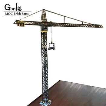 Običaj - Veliki crane tower Osobna i teretna vozila gradbeni blok DIY igračke za Sastavljanje high-Tech cigle model daljinskog upravljanja pokloni Slika