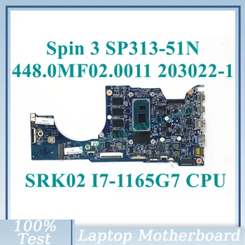 448.0MF02.0011 S SRK02 I7-1165G7 Matična ploča procesor 203022-1 Za Acer Spin 3 SP313-51N Matična ploča Laptop Ram-a, 16 GB, 100% Ispitano Dobro Slika