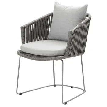 Stolovi i stolice za vrt na otvorenom, balkon za opuštanje na otvorenom, moderan minimalistički stol i stolice od aluminijske legure Slika
