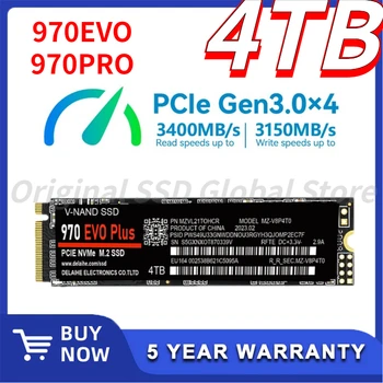 4 TB SSD 970 PRO 970 EVO PCIe 4,0 NVMe M. 2 2280 1 TB, 2 TB SSD Interni Statički Disk Za Laptop Stolni MLC PC PS4 PS5 Slika