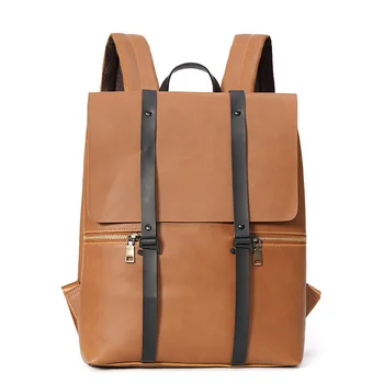 Kvalitetne muške ruksak od umjetne kože, novo 2024, originalni poslovni ruksak za prijenosno računalo, veliki prostrani studentske školske torbe za mlade Slika