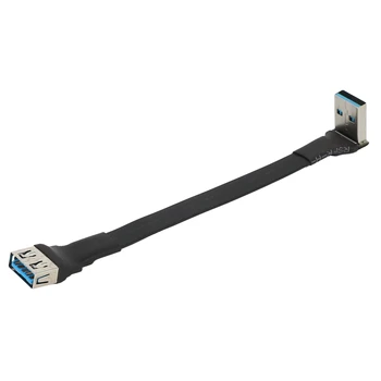 Kabel USB 3.0 Stana USB Produžni kabel od muškaraca i Žena Kabel za prijenos podataka Pod Pravim kutom od 90 Stupnjeva Produžni kabel USB3.0, 10 cm Slika