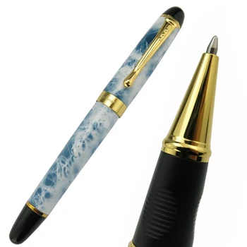 Jinhao X450 Metalik plava mramorna burence sa zlatnom dekoracijom, kemijske olovke, za višekratnu upotrebu, stručni celina za pisma Slika