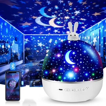 Uz nadoplatu dječji noćno svjetlo, projektor zvjezdanog neba, Bluetooth, glazba, 360 °, noćno svjetlo, dječje noćni lampe, dekoracija spavaće sobe Slika