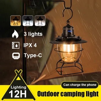 Prijenosni marširati lampa, punjiva led svjetiljka za retro-šatori, snažan hitne ručnu svjetiljku na otvorenom, snažan vodootporan svjetiljku Slika