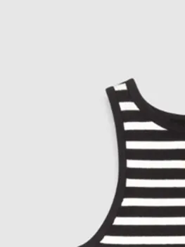 Ženski pletene vest u traku s okruglog izreza, lagan, tanak, bez rukava, ženske seksualne univerzalne kratke majice na бретелях, ljeto 2023 Slika