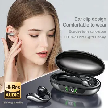 Nove slušalice s koštane vodljivosti, bežične Bluetooth slušalice sa mikrofonom, slušalice Hifi za sportove na otvorenom, vodootporan za Android i iPhone Slika