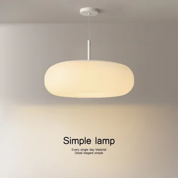 Skandinavski jednostavan za vješanje lampe od mat stakla E27 s led kabel za dnevni boravak restorana Slika