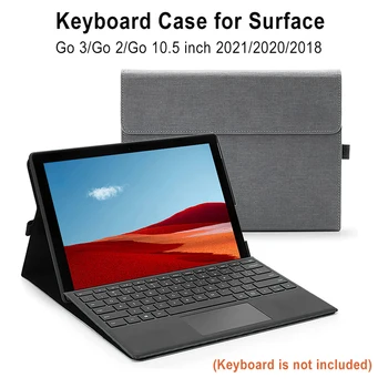 Torbica-tipkovnica za tablet Microsoft Surface Go 3 2021, flip poklopac od umjetne kože 10,5 cm, stalak za Surface Go 2 2020, zaštitne korice Slika
