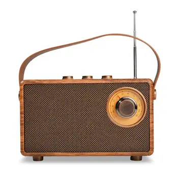 Klasičan starinski bežični zvučnik, radio prijenosni malo retro music player Blue-tooth, BT slušalica s mikrofonom za kućne fešte na otvorenom Slika