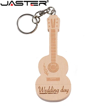 JASTER Pen Drive Gitara Maple, 128 GB i 64 GB Memory Stick Besplatni Custom Logo Bambus od 32 GB, 16 GB Besplatno Lanac za ključeve, 8 GB, USB Flash diskovi Slika