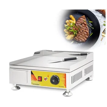 Električni stroj za roštilj s ravnim gornjim dijelom od Nehrđajućeg čelika s Противневой tavi 110 za kuhanje na otvorenom u Kampu Za prodaju u SAD-u Slika