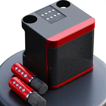 Bežični karaoke-slušalice, prijenosni karaoke-sustav, zvučnik, obiteljska stranka, artefakt za pjevanje, zabavna funkcija promjene glasa, 2 bežične Slika