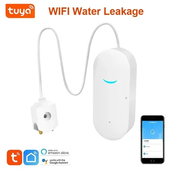Inteligentni daljinski senzor razine uranjanja u vodu Tuya Wifi Detektor curenja vode Alarm buffer pametna aplikacija bežični obavijest Slika