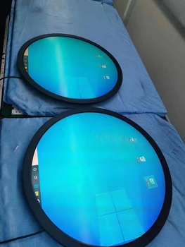 Cijele kvadratnom LCD zaslon dijagonale 23,6 inča, oglašavanje led zaslon 23,6 inča, okrugli promotivni firma na Android instaliran na zidu Slika