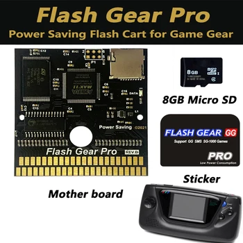 2023 Flash Gear Pro uštedu energije Flash-card Igra Картриджной kartice PCB za Sega Game Gear GG System Long battery low power Shell Slika