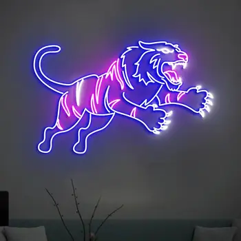 Neonski Znak Tigar, Custom Neonska svjetla, Neonski Znak Tigar Led | Neonski Zidni Light Reklama | Neonski Znak Sobe | IGRA-SOBA Slika