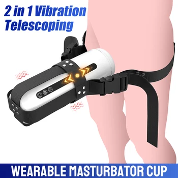 Nosive seks-igračke za muškarce, simulator za kašnjenje penisa, muški masturbator, automatski teleskopski vibrator, vagina, jastuk za glavu pussy Slika