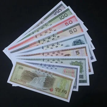 Kompletan set 9 kom. Kineskom strani ulaznice Gotovinu papirnate novčanice Potvrde kupone za zbirke Uređenje doma Pokloni Slika