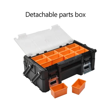 Kutija za alat Izmjenjivi sanduk za alate, organizator za alat, kutije za spremanje alata i velikog kapaciteta, prijenosni spremnik za pohranu hardvera, preklopiva kutija Slika
