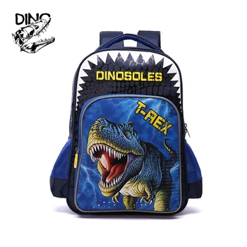 Dječji ruksak s dinosaura, torbe za osnovne škole s dinosaura za dječake, modni vodootporan ortopedska dječja torbe su super kvalitetne 16 inča Slika