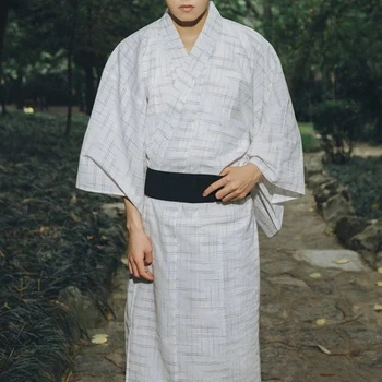 Japanski muški tradicionalni ogrtač, odjeću samuraja, za ljetnih festivala, klasični kostim kimono za косплея Slika