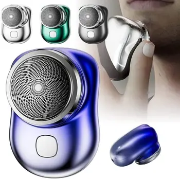 Mini aparat za brijanje za muškarce, prijenosni ručni i električni mini-britva, trimer za bradu, britve, prijenosni alat электробритвенный Slika