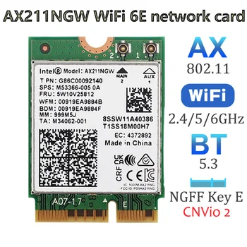 WiFi 6E 5374 Mbit/s Intel AX211 CNVio2 M. 2 Wireless Karticu za WiFi i Bluetooth 5,3 802.11 ax dual-band Wireless Adapter WiFi6 za Win10 64 Slika
