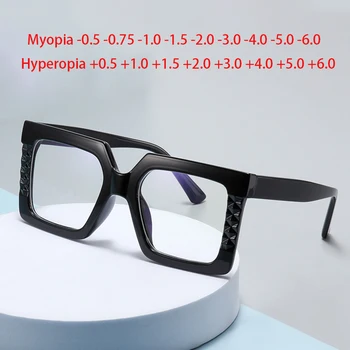 Naočale u veliki ivicom TR90 Za Kratkovidost na recept od -0,5 do -6,0, Velika Modna Dalekovidnost od + 0,5 do + 6,0 Slika