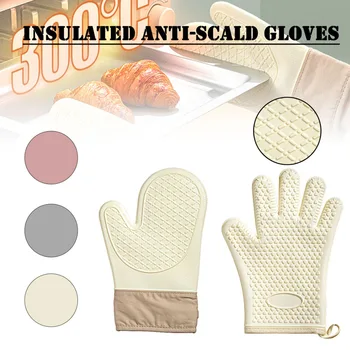 1 kom. silikonske rukavice za pećnicu sa zaštitom od pečenja, otporna mekana podstava, spona za ruke, spona za mikrovalne pećnice, suđe za kuhanje /  Slika