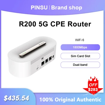 Originalni PINSU R200-C 5G CPE Ruter WiFi dual-band 6 1800 Mb/s Wireless Repeater Signala Sa Utorom za sim kartice Gigabit Pojačalo Slika