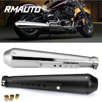45 cm Univerzalni ispušne cijevi moto Cafe Racer s povucite nosač savjet šal ispušni sustav rezervni dijelovi za moto utrke Slika