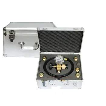 Novi set za testiranje manometra 6 in1 kit manometra hidraulični baterija ac adapter tip ventila za punjenje dušikom. Slika
