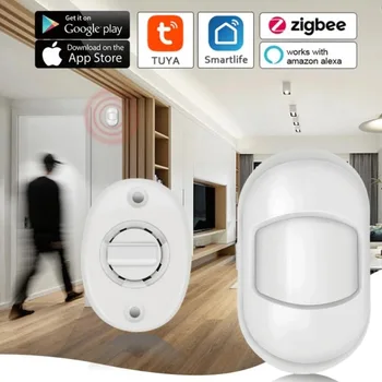 ZigBee 3.0 Tuya pametan infracrveni senzor ljudskog tijela, mobilnu aplikaciju, daljinski nadzor, punjiva baterija, ugrađen detektor pokreta Slika
