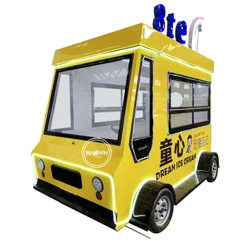 Pokrovitelji DOT OEM električna kolica za ulične hrane, kolica za čvrste sladoled, hot-dog, kava kombi 25 km / h, kiosk za prodaju u Europi Slika