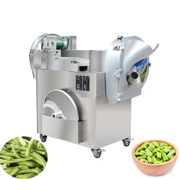 Potpuno automatski stroj za rezanje povrća, krumpir, rotkvica, patlidžana, voće Slika