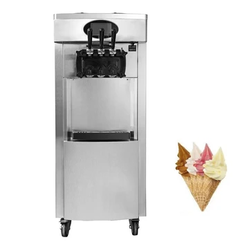 Poslovni vertikalni stroj za kuhanje mekog sladoleda za trgovinu slastica, stroj za izradu sladoleda dobrog ukusa 220 / 110 Slika