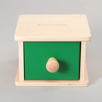 Drvene dječje obrazovne igračke, тренирующие koordinaciju ruku i očiju, igračke za djecu (u stilu kutije za kovanice) Slika