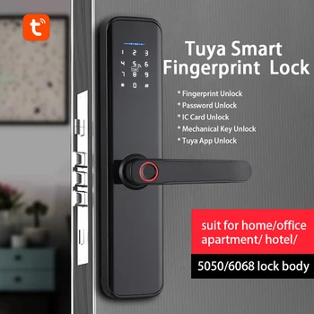 WAFU Tuya Bluetooth Elektronska brava WF-007B ažuriranje smart otiska prsta Interna kartica lozinku Uredski vrata brava za zaključavanje Home hotela Slika