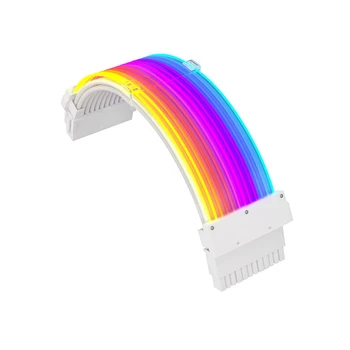 RGB Svjetlosni kabel, iluzija kabela, najlon pletena produžni kabel, adapter, sučelje 4,2 mm Slika