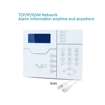 Bežični 433 Mhz Fokus ST-VGT TCP IP GSM Alarm Domaćin Ploču Signalizacije Podrška za Engleski Francuski s RJ45 Ethernet Kabel Priključak za Sigurnost Slika