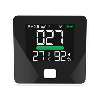 Tuya Wifi mjerač kvalitete zraka PM2.5 Tester temperature i vlažnosti Prijenosni led zaslon za dom i ured Slika
